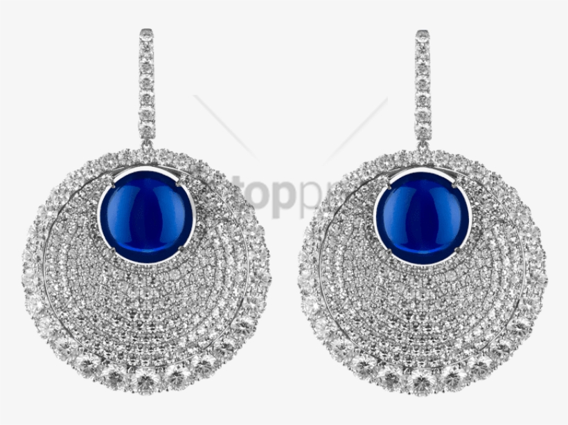 Free Png Download Diamond Earrings Png Png Images Background - Blue Earring Png, transparent png download