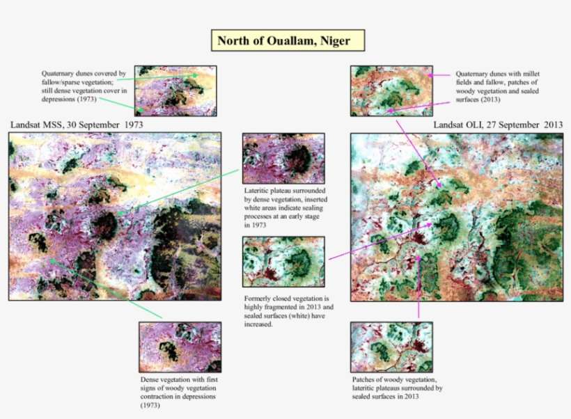 Comparison Of Two Landsat Images From 1973 And 2013 - Viola, transparent png download