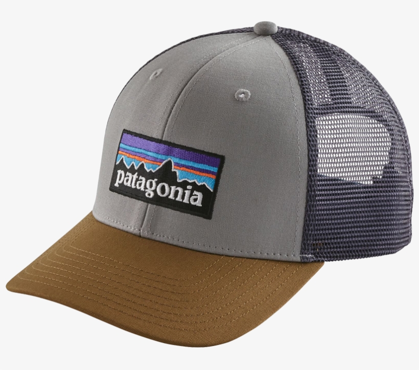 Patagonia P-6 Logo Trucker Hat Drifter Grey - Blue And Brown Patagonia Hat, transparent png download
