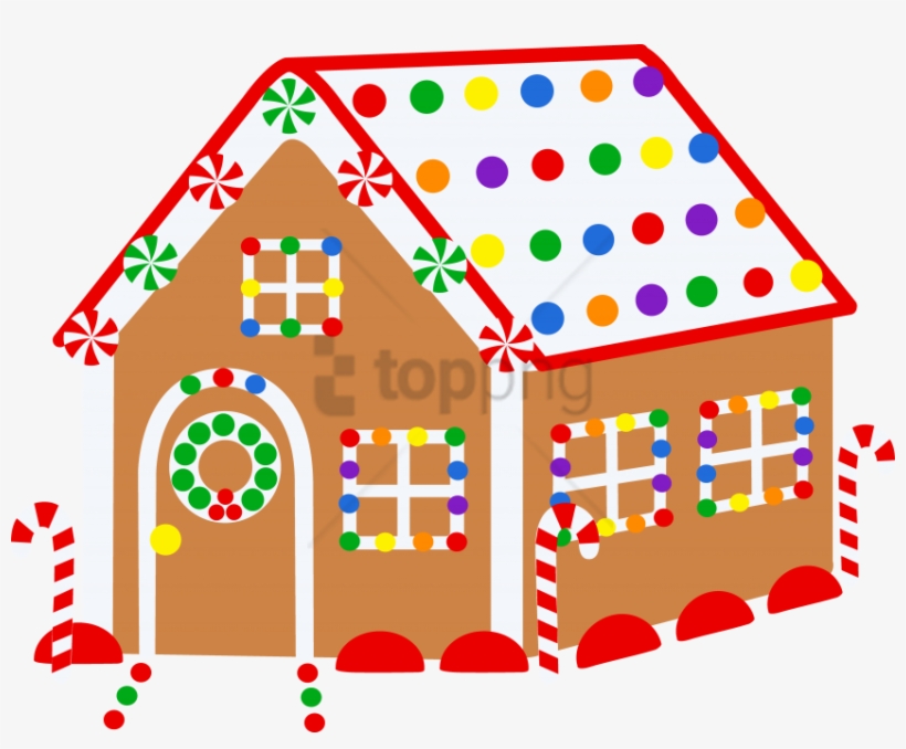 Free Png Download Christmas Houses For Drawing Png - Christmas Gingerbread House Clipart, transparent png download