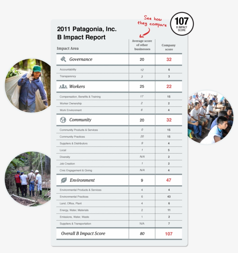 Patagonia Example Report - B Impact Report Example, transparent png download