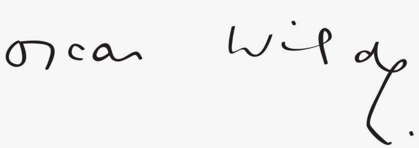 Oscar Wilde Signature, transparent png download