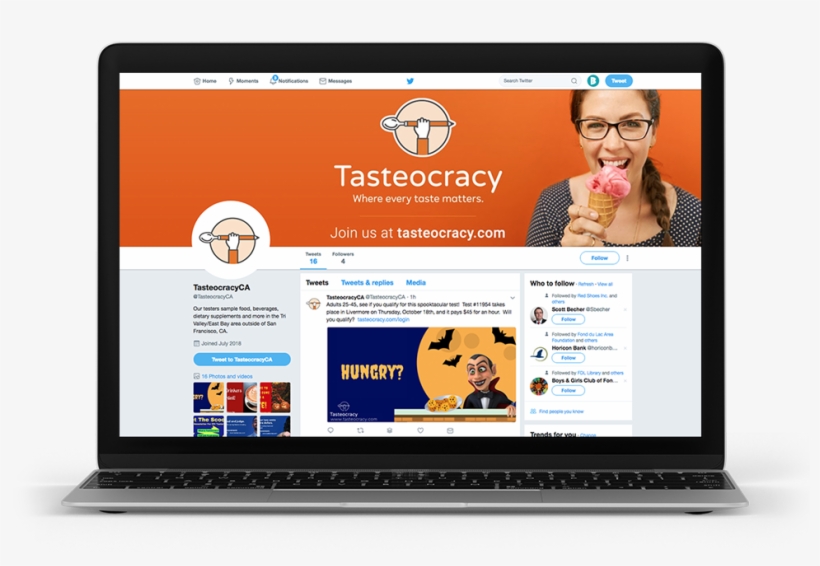 Tasteocracy's Twitter Feed - Website, transparent png download