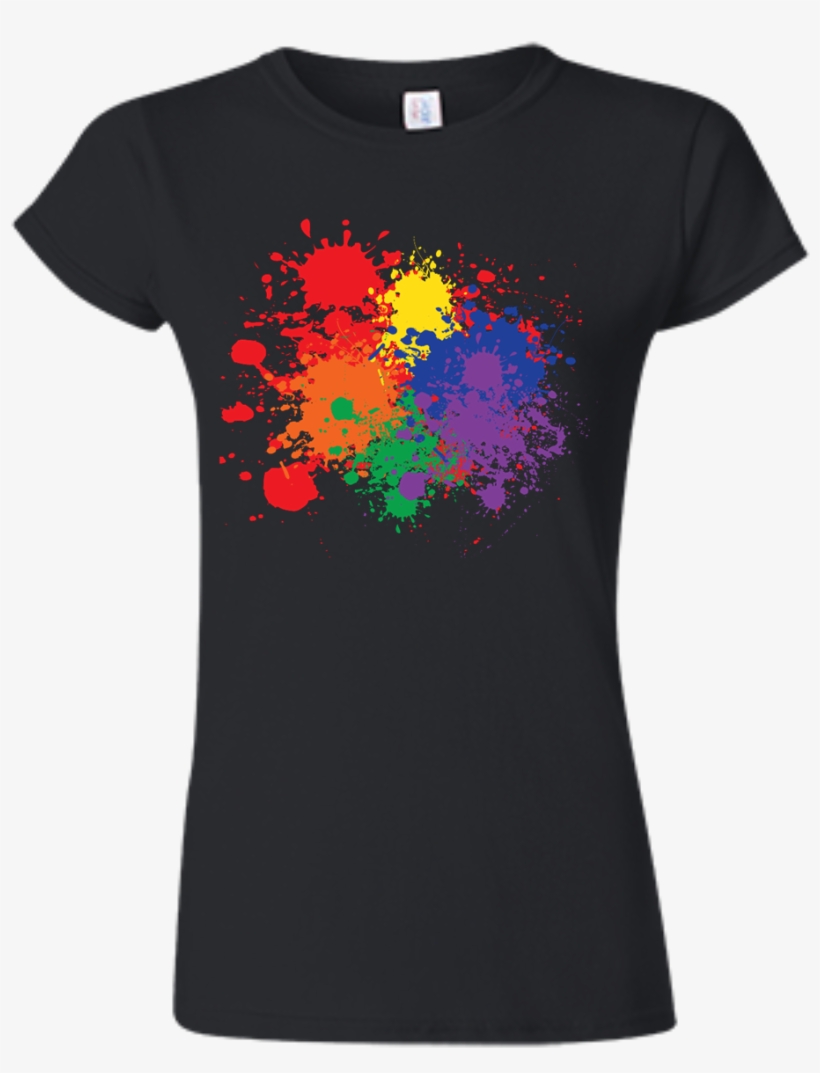 Rainbow Splash - T-shirt, transparent png download