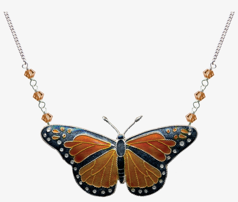 Monarch Lg Necklace - Butterfly Necklace, transparent png download