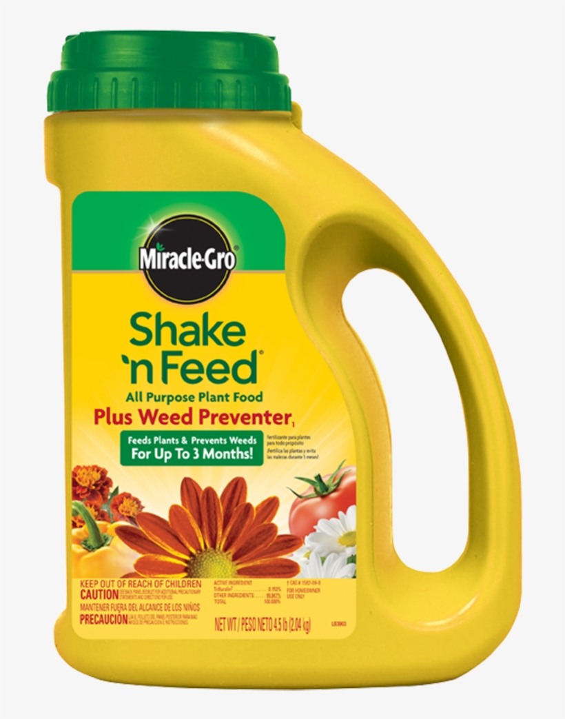 Miracle Gro Shake'n Feed All Purpose Plant Food Plus - Miracle Grow Shake And Feed, transparent png download