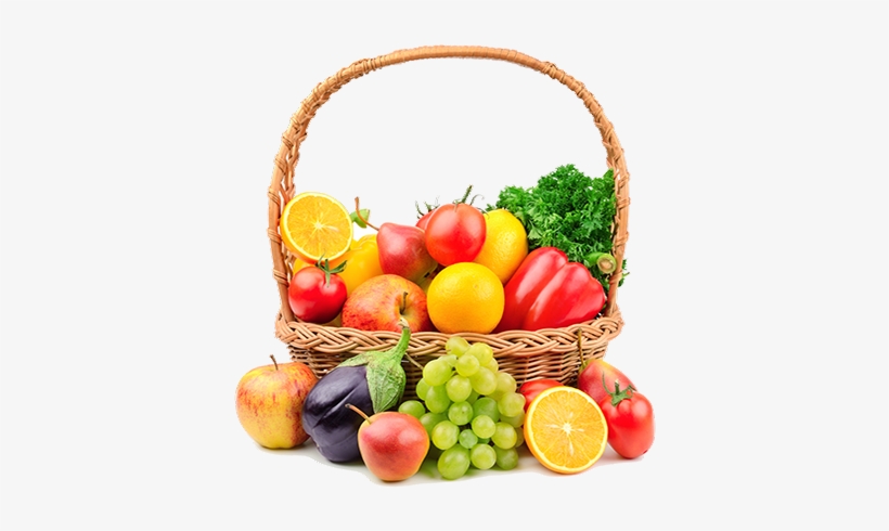Foto Cesto Con Variedad De Frutas Y Verduras Es Caragol - Fruits And Vegetables Basket, transparent png download