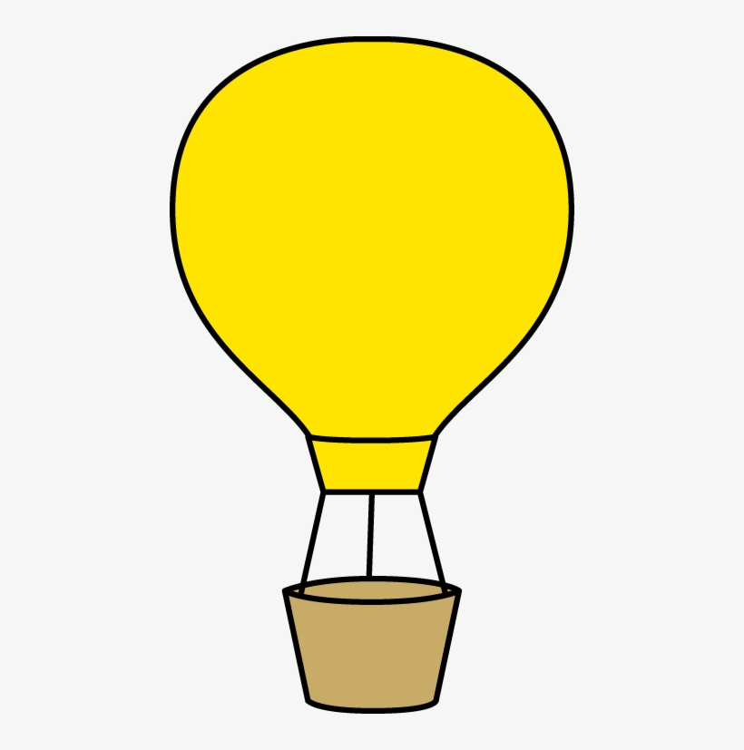 Yellow Balloon Clipart Yellow Hot Air Balloon Png Ctoxkx - Hot Air Balloon Colouring, transparent png download
