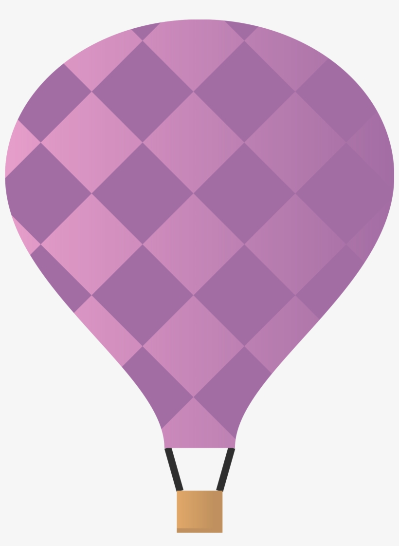 Hot Air Balloon - Purple Hot Air Balloon Clipart, transparent png download