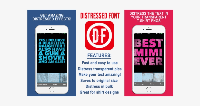 Distressed Font - Iphone, transparent png download