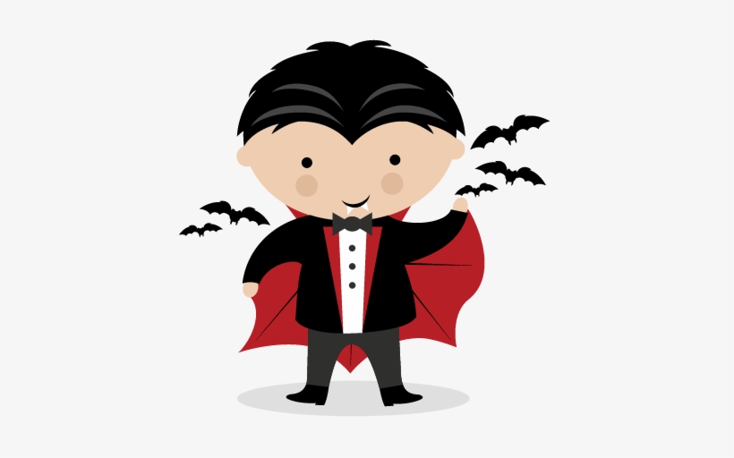 Vampire Svg Scrapbook Title Svg Cutting Files Crow - Halloween Cute Vampire Clipart, transparent png download