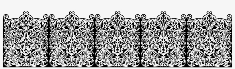 Decorative Border Clipart Ornamental - Damask Metal Wall Art 10" X 10" Set Of 6, transparent png download