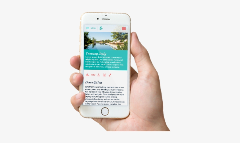 Exclusive Resorts Website Redesign - Samsung Galaxy, transparent png download