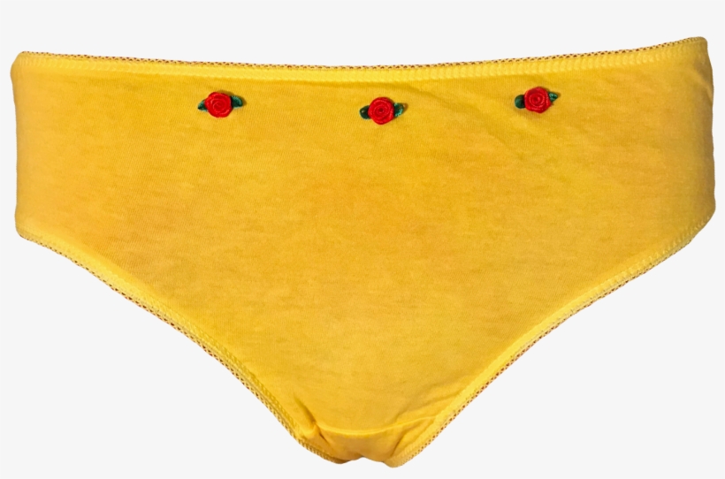 Yellow Rose Panty - Panties, transparent png download