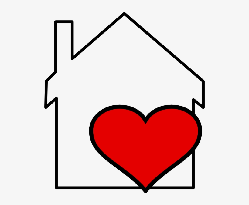 How To Set Use House And Heart Outline Clipart, transparent png download