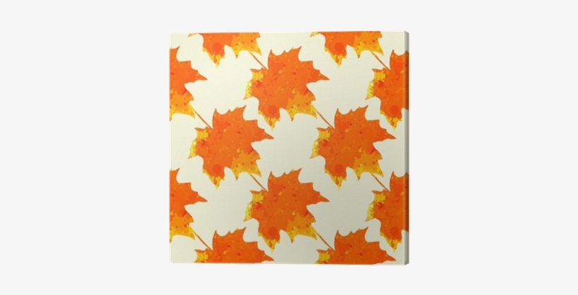 Watercolor Maple Leaves Pattern Canvas Print • Pixers® - Watercolor Painting, transparent png download