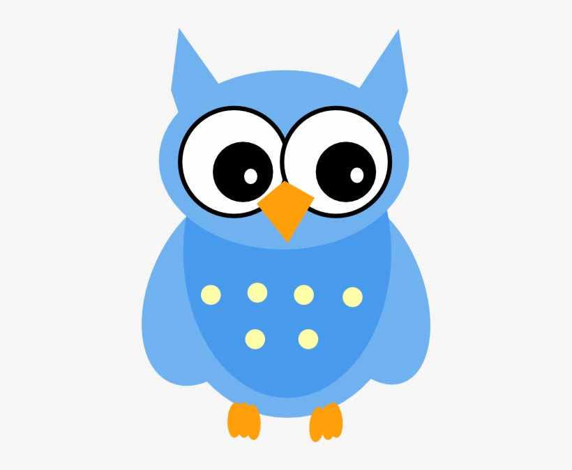 Cute Owls Blue Clip - Hoot Clipart, transparent png download