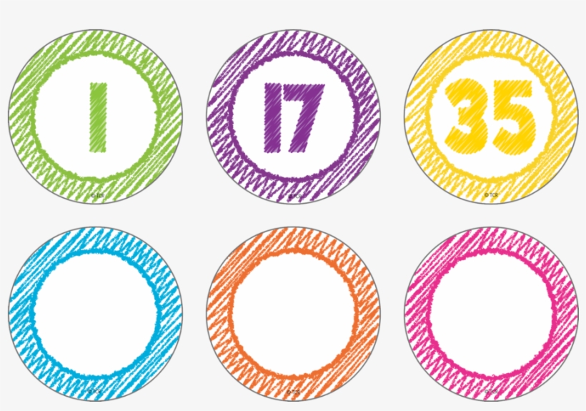 Tcr77361 Scribbles Numbers Magnetic Accents Image - Number, transparent png download