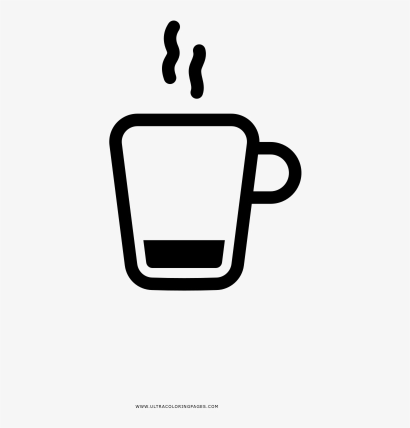 Taza De Café Página Para Colorear - Line Art, transparent png download