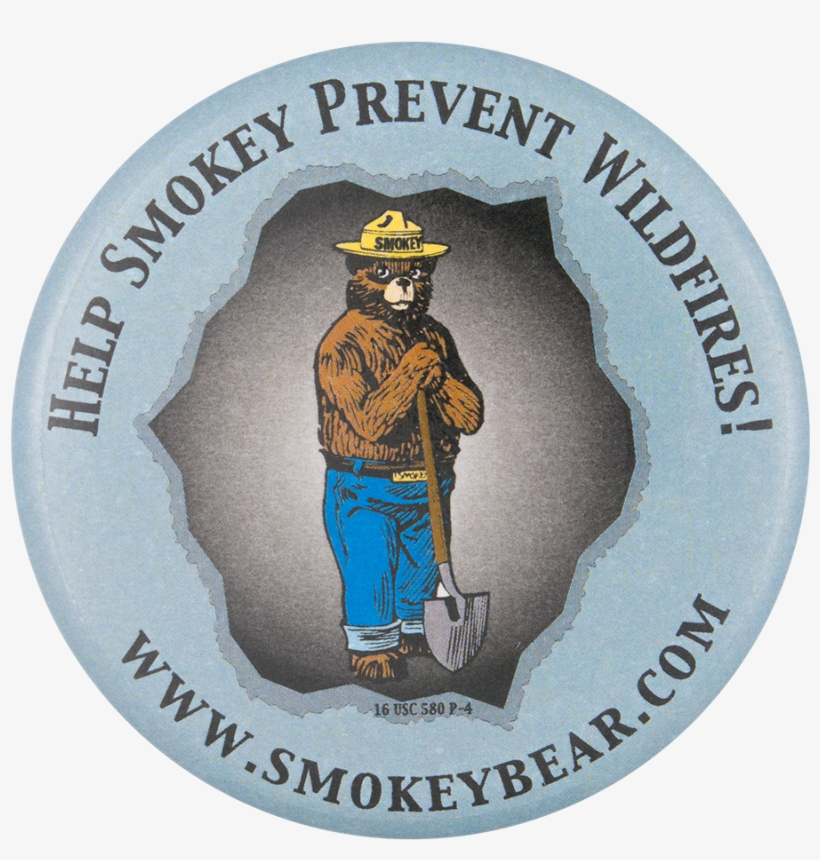 Help Smokey Prevent Wildfires - Smokey Bear Only You Can Prevent Wild Fires 2.5" Button, transparent png download