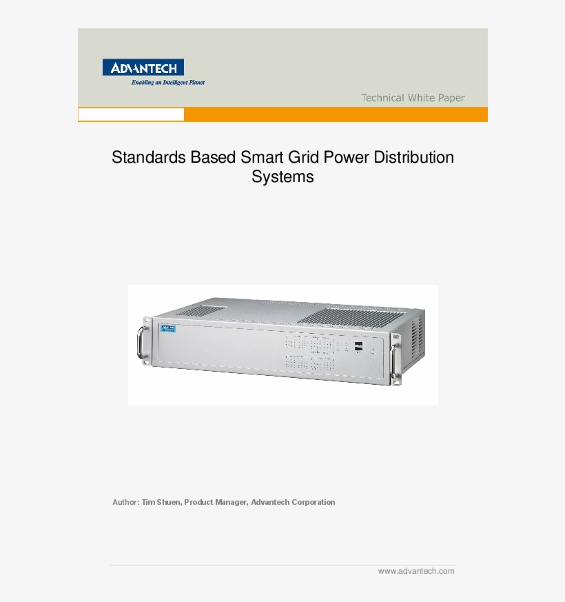 Standards Based Smart Grid Power Distribution Systems - Advantech Corporation, transparent png download