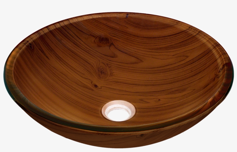 628 - Mr Direct 628 Wood Grain Glass Vessel Bathroom Sink, transparent png download