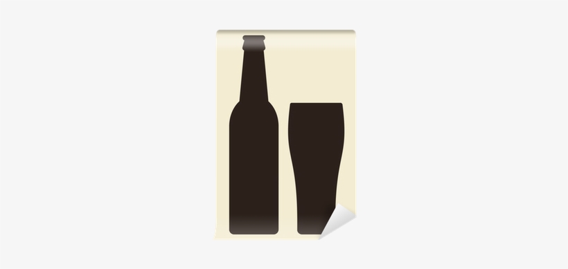 Bottle And Glass Of Beer - Wine Bottle, transparent png download