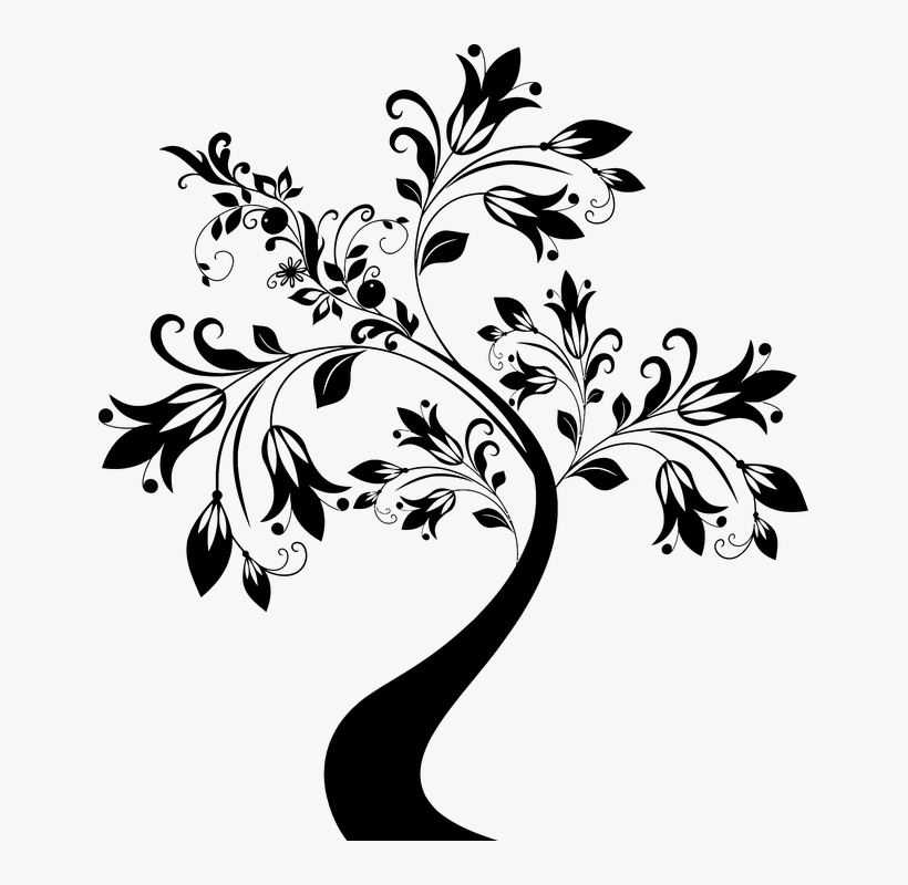 Vector - Transparent Tree Black And White, transparent png download
