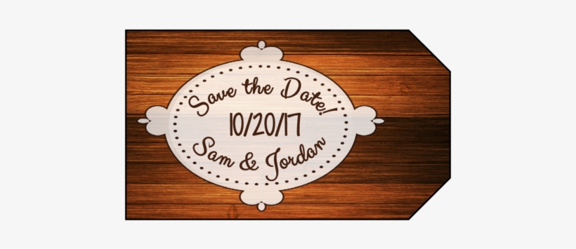 Wood Grain "save The Date" Gift Tag - Save The Date, transparent png download