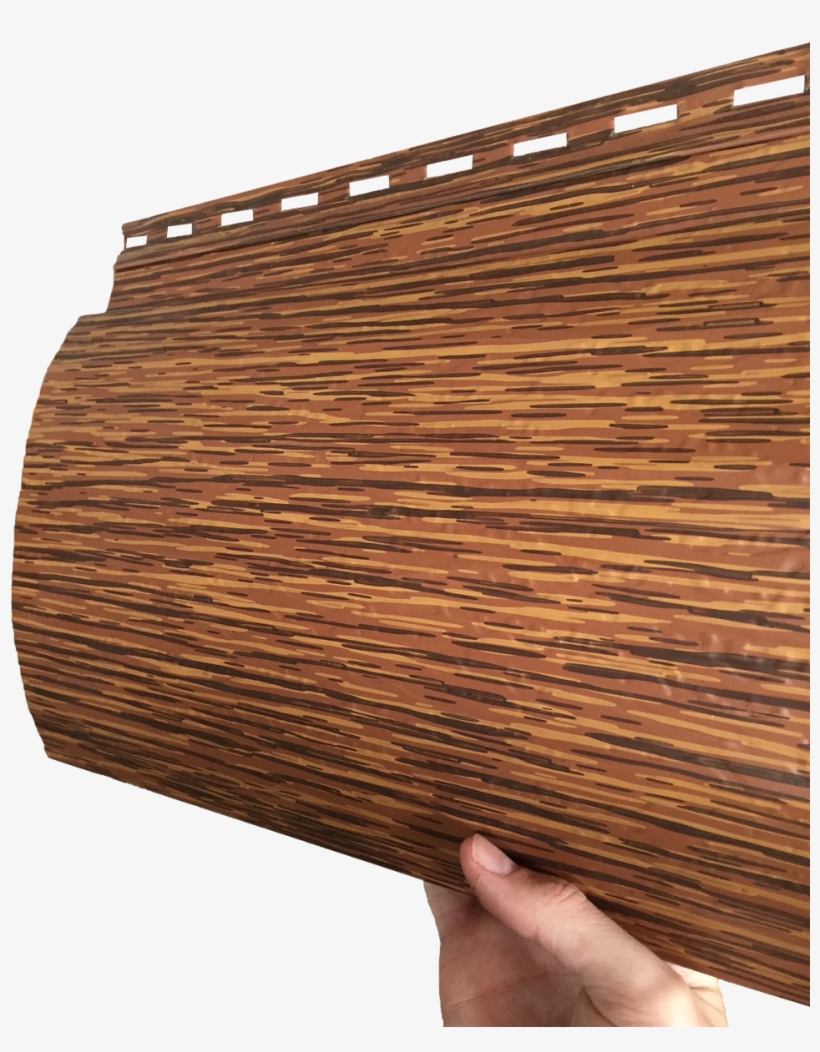 Made With A 26 Gauge Steel Making The Red Cedar Panel, - Metal Log Siding, transparent png download