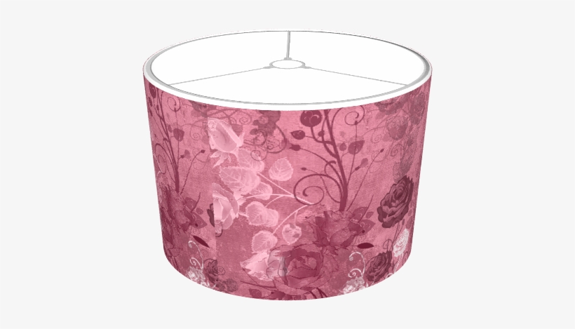 Krw Vintage Roses Layered Pattern Lampshade Burgundy - Lampshade, transparent png download
