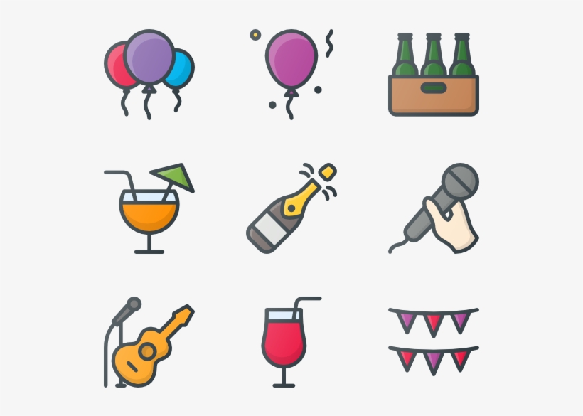 Party & Event 27 Icons, transparent png download