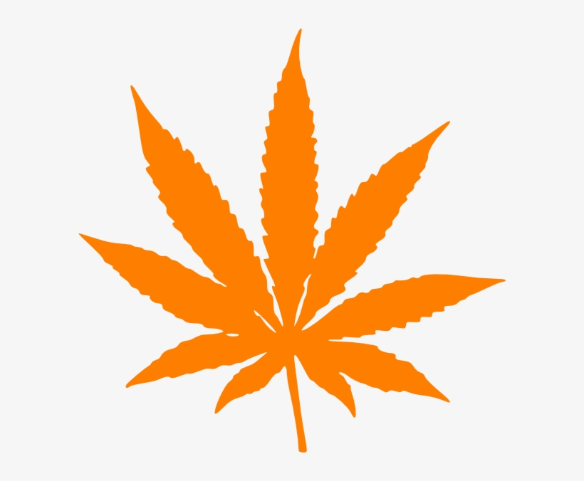 Clip Royalty Free Stock Orange Leaf Clip Art At Clker - Orange Weed Leaf Png, transparent png download