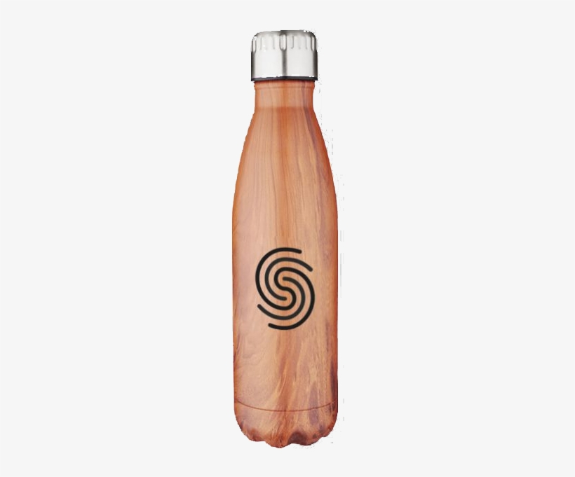 Wood Grain Stainless Bottle By Churchswag - Water Bottle, transparent png download