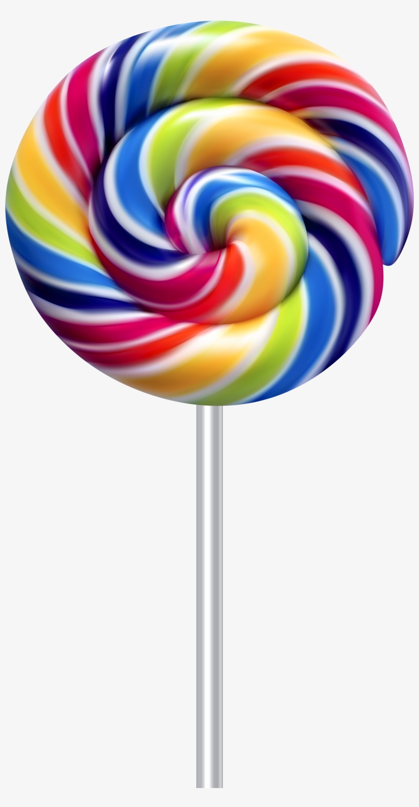 Cane Stick Cartoon Transprent - Rainbow Lollipop Transparent Background, transparent png download