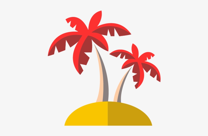 Share This - Coconut Tree Flat Design, transparent png download