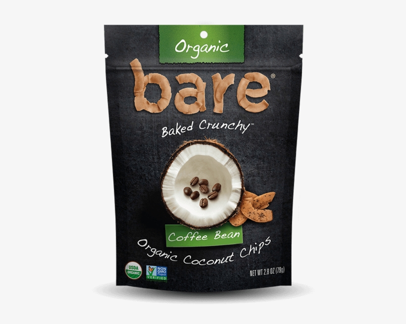 Coconut Coffee Bean - Bare Organic Sweet Ginger Coconut Chips (12x2.8 Oz), transparent png download