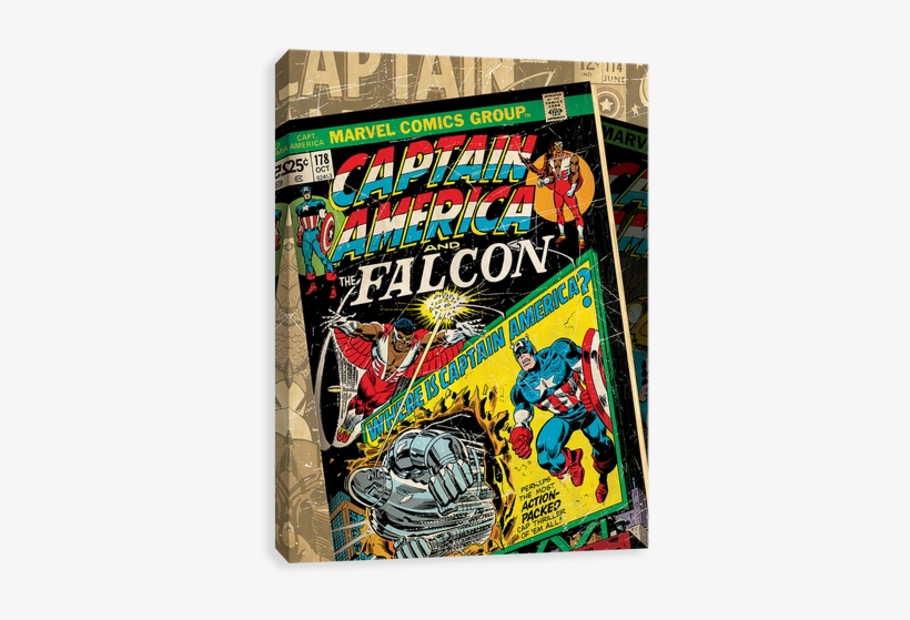 Captain America And The Falcon - Lamina Framed Poster: Marvel Comics Retro: Captain, transparent png download