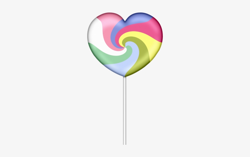 Lollipop Heart - Heart Lollipop Clipart, transparent png download