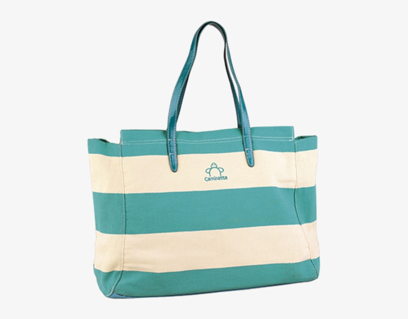 Imagen De Bolsa De Playa Caminatta Rayas Turquesa - Bolso Playa Caminatta, transparent png download