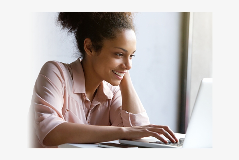 Girl Personal Banking On Laptop - Lisanne Wellness Center, transparent png download