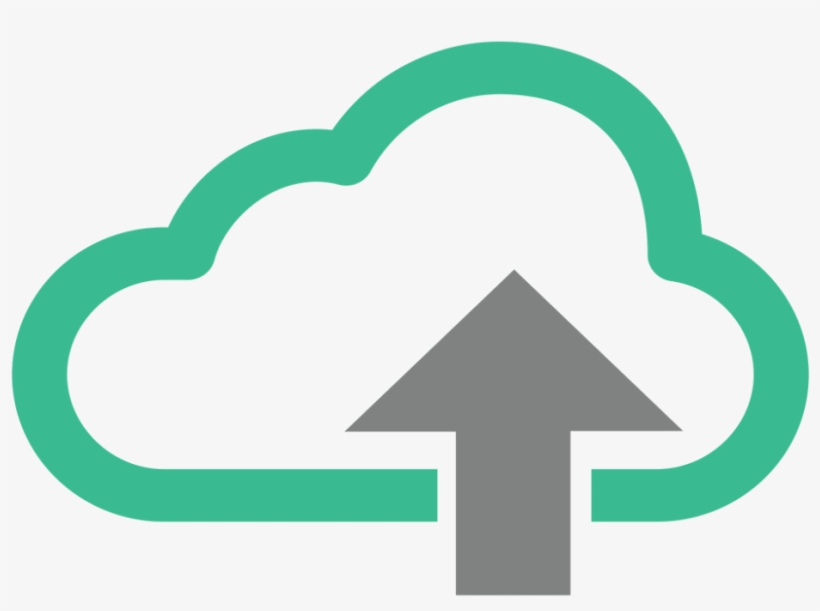 Cloud Upload Vector Icon - Traffic Sign, transparent png download
