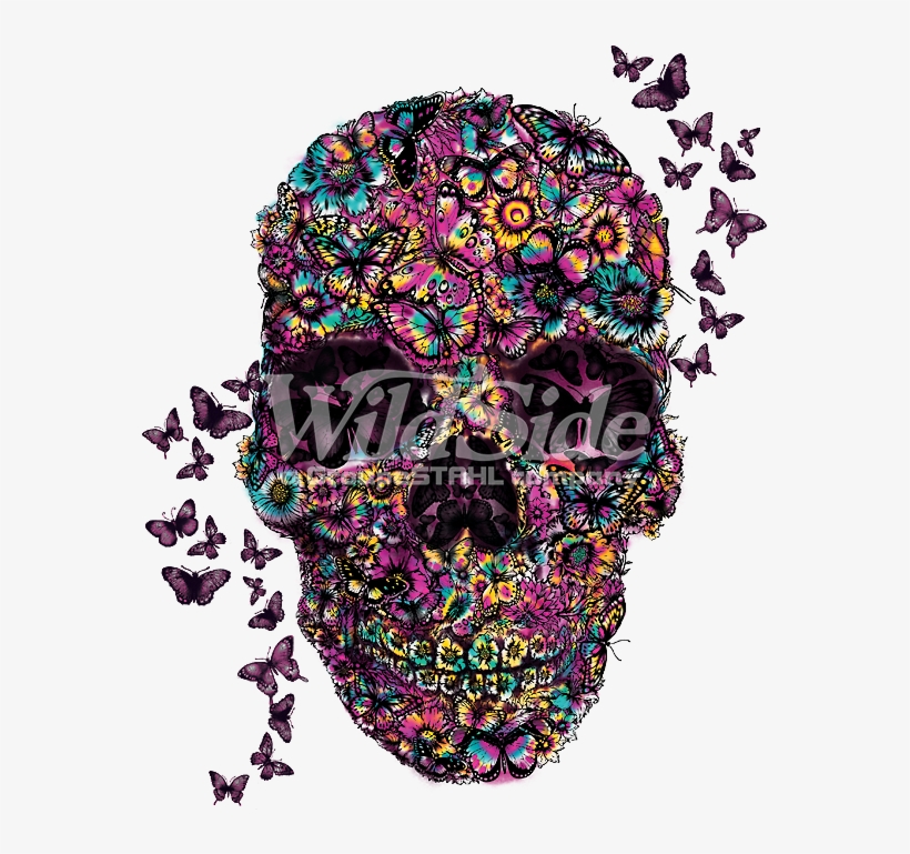 Skull Of Butterflies, transparent png download