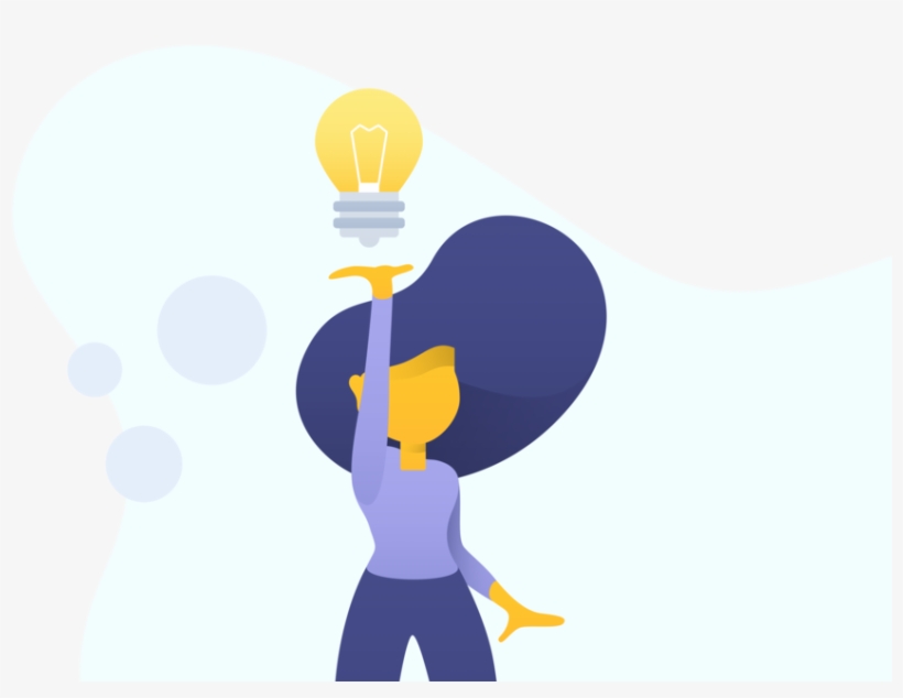 Girl With A Big Idea - Cartoon, transparent png download