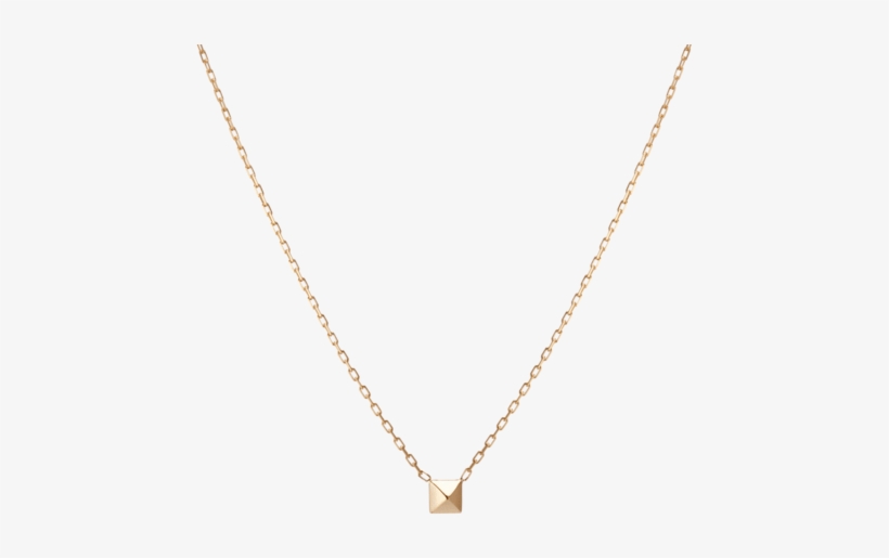 Mini Charm Pyramid Necklace 14k Yellow Gold 18k Yellow - Necklace, transparent png download