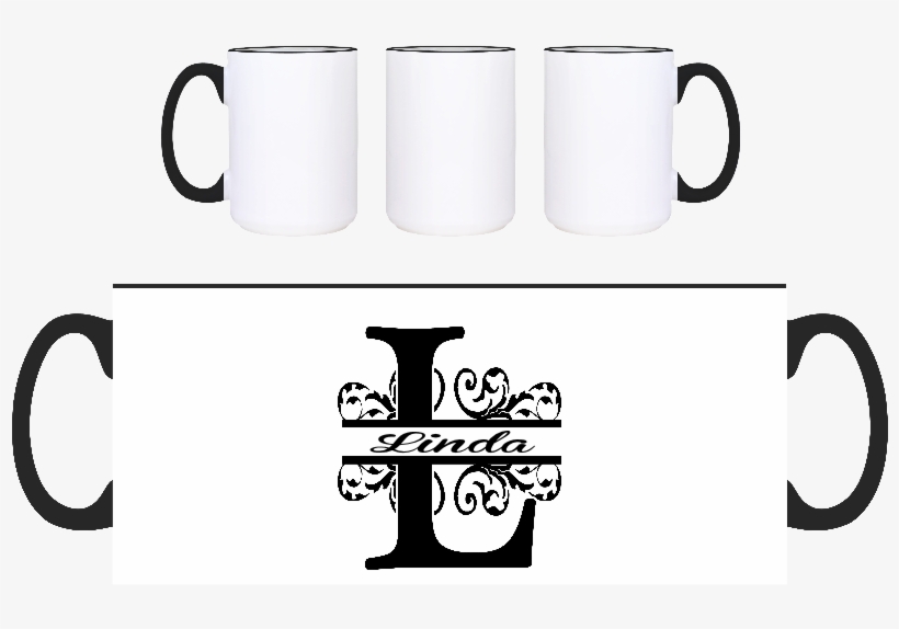 Split Letter Mug - Teacup, transparent png download