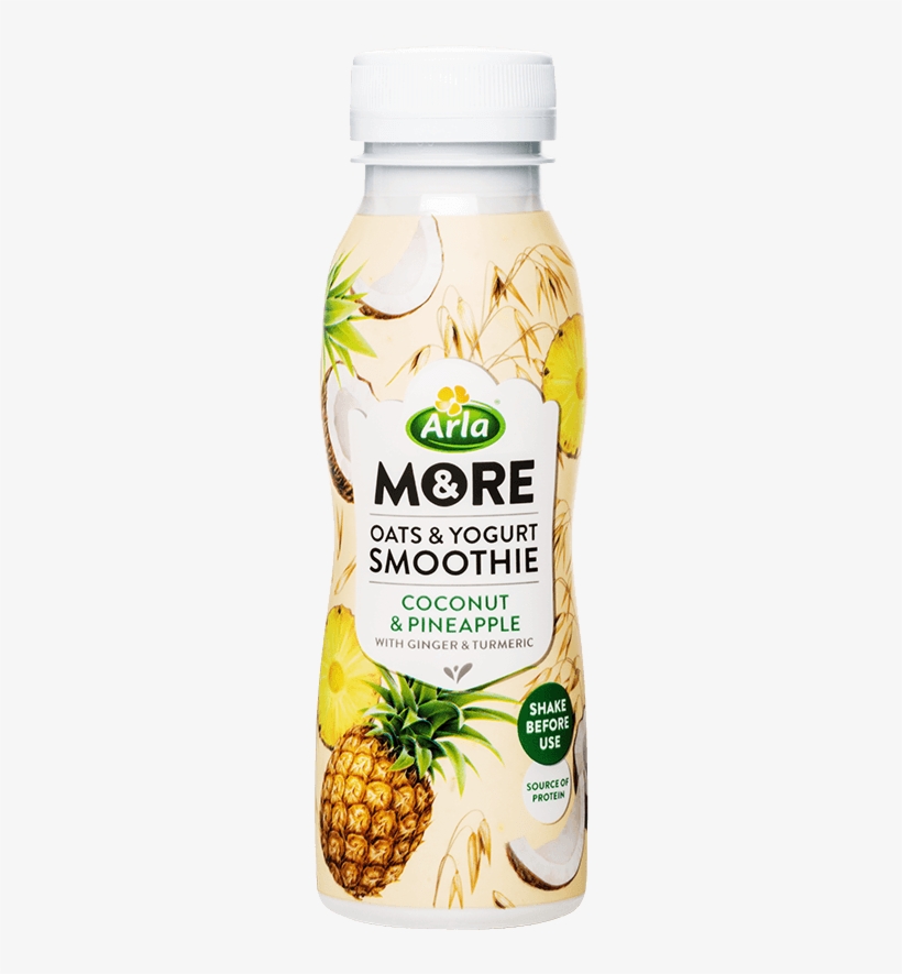 Coconut Pineapple Oats And Yogurt Smoothie Arla Transparent Png 800x900 Free Download On Nicepng