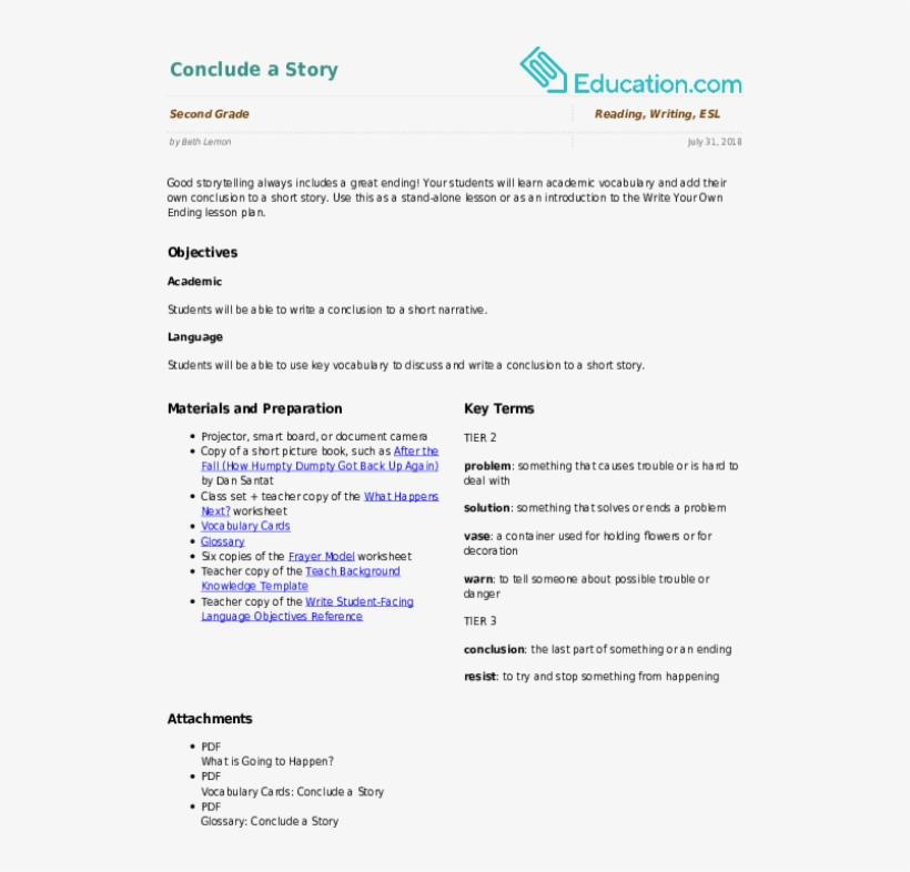 Related Learning Resources - Conjunction Lesson Plan, transparent png download