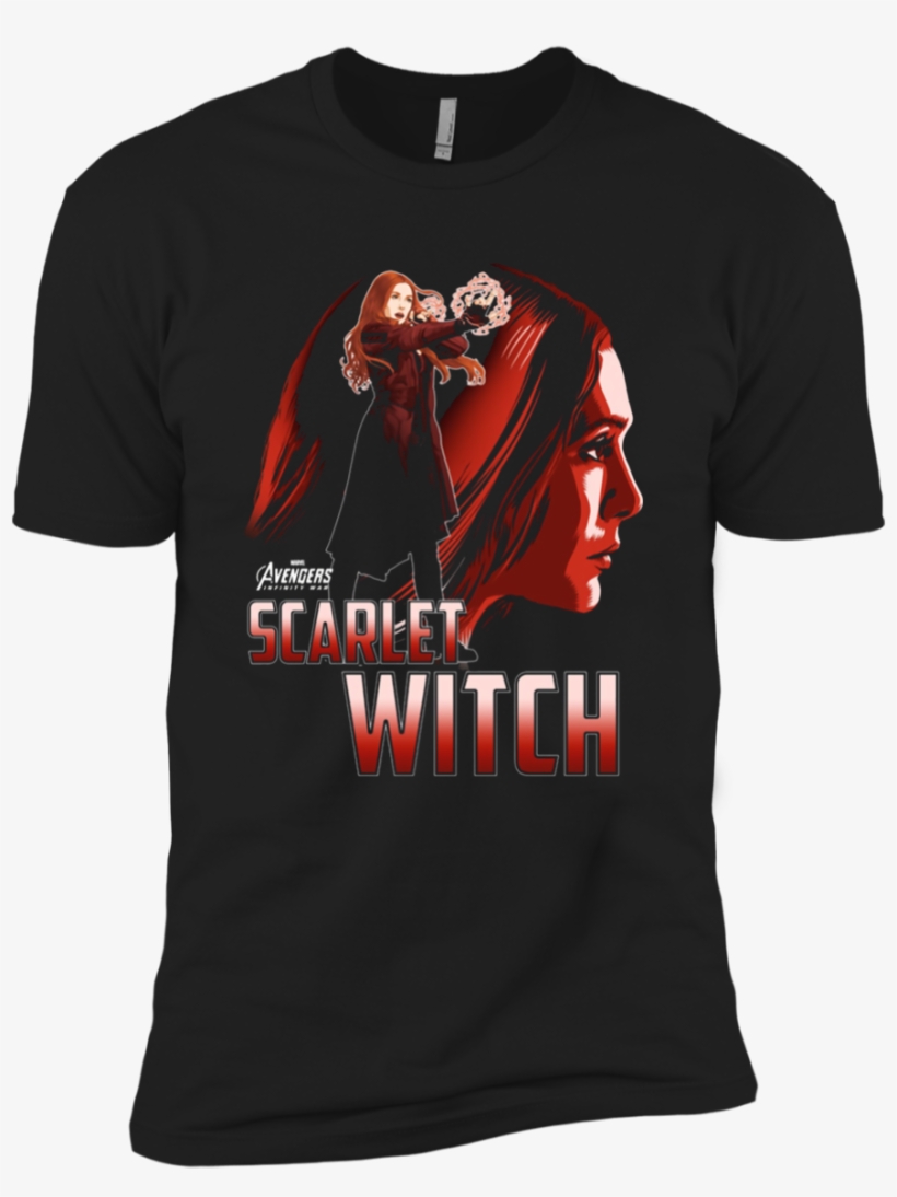 Marvel Infinity War Scarlet Witch Profile Premium T-shirt - Infinity War Scarlet Witch Shirt, transparent png download