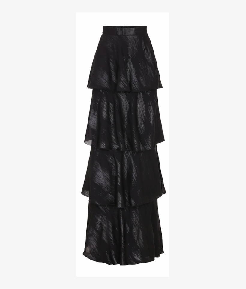 Layered Skirt Black & Silver - A-line, transparent png download